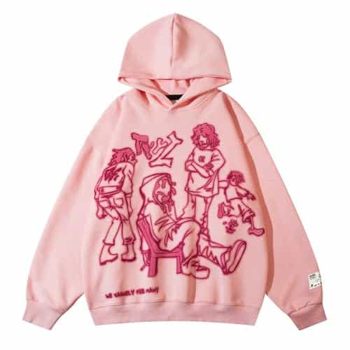 Aelfric Eden Menâs Novelty Cartoon Graphic Hoodies Streetwear Hooded Sweatshirt Pullover Hip Hop Fashion Hoodies Unisex