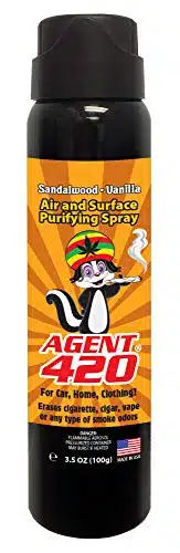 Agent oz Odor Destroying Spray for Eliminating Unwanted Odors in Your House, Car or Apartment, Freshen Up The Crib (Sandalwood Vanilla)