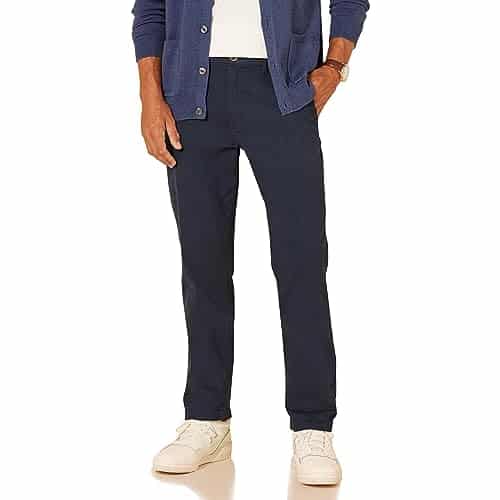 Amazon Essentials Men's Athletic Fit Casual Stretch Chino Pant (Available in Big & Tall), Navy, x L