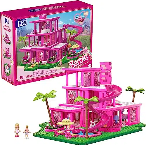 Barbie MEGA Barbie The Movie Building Toys for Adults, DreamHouse Replica with Pieces, Barbie and Ken Micro Dolls and Accessories, for Collectors