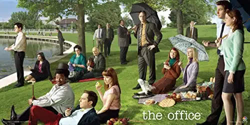 Culturenik The Office Georges Seurat Painting (Dunder Mifflin) Cast Group Workplace Comedy TV Television Show Print (Unframed xPoster)