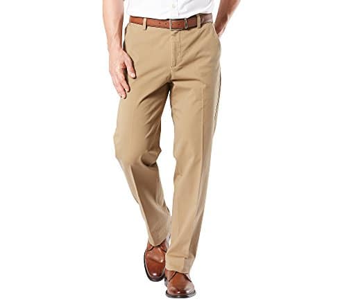 Dockers Men's Classic Fit Workday Smart Flex Pants (Standard and Big & Tall), New British Khaki, x L