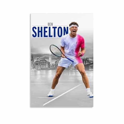 FitNxt Ben Shelton Poster Tennis Cool Art Canvas Painting Decor Wall Print Photo Gifts Home Modern Decoratives xinch(xcm)