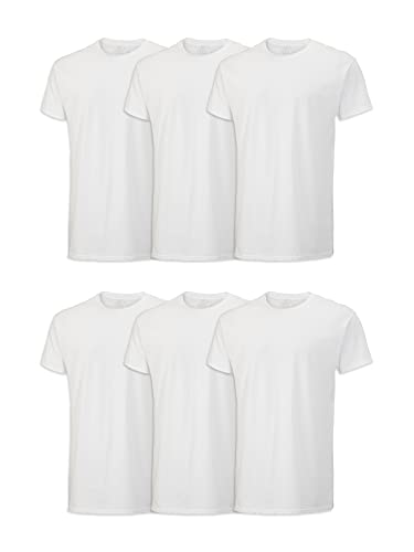 Fruit of the Loom Men's Stay Tucked Crew T Shirt Medium White (Pack of )