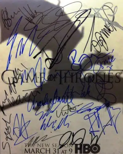 Game of Thrones cast reprint signed poster photo #cast members RP