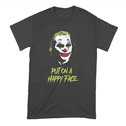 Joker Put on a Happy Face Tshirt Joker Joaquin Shirt Phoenix T Shirt Black