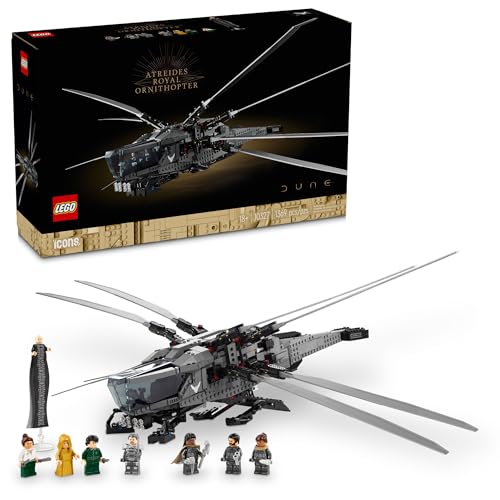 LEGO Icons Dune Atreides Royal Ornithopter , Collectible Dune Inspired Model for Build and Display, Adult Gift Idea for Sci Fi Movie Fans, Dune Minifigures