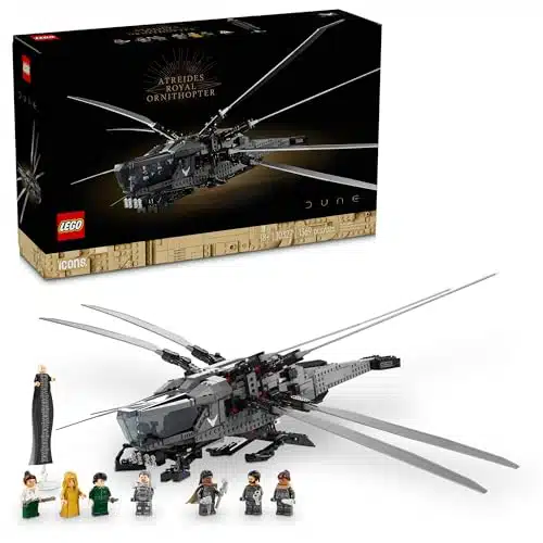 LEGO Icons Dune Atreides Royal Ornithopter , Collectible Dune Inspired Model for Build and Display, Adult Gift Idea for Sci Fi Movie Fans, Dune Minifigures