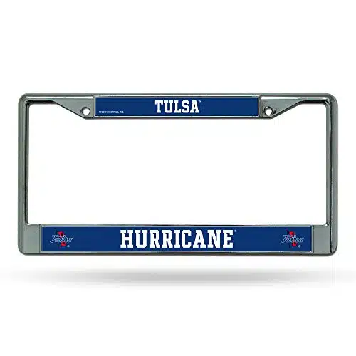 NCAA Tulsa Golden Hurricane Standard Chrome License Plate Frame