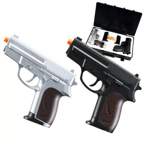 New James Bond Twin Spring Airsoft Dual Pistol Combo Pack Set Hand Gun wCase mm BB g (Two Airsoft Pistol)