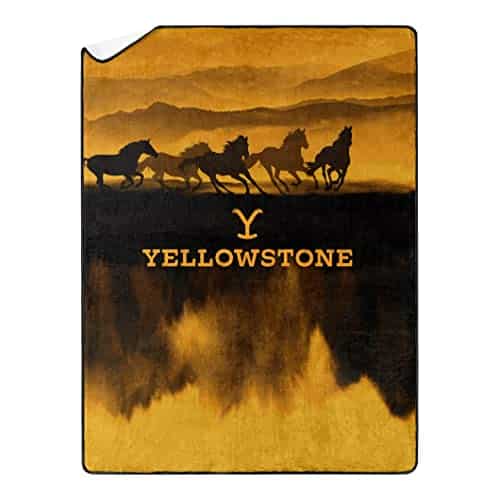 Northwest Yellowstone Oversized Silk Touch Sherpa Throw Blanket, x , Wild Horses