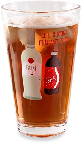 Pavilion   Life Is More Fun With Rum   Rum & Coke   oz Pint Glass Tumbler