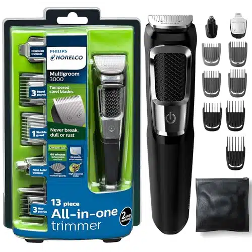 Philips Norelco Multigroomer All in One Trimmer Series , Piece Mens Grooming Kit, for Beard, Face, Nose, and Ear Hair Trimmer and Hair Clipper, NO Blade Oil Needed, MG