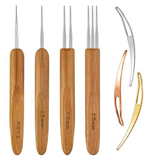 Pieces Dreadlock Crochet Hook Include Dreadlocks Crochet Hair Weaving Needle Tool Pieces Hook + Pieces Hooks + Pieces Hooks + Pieces Hair Braid Craft Locking