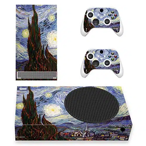 PlayVital The Starry Night Custom Vinyl Skins for Xbox Core Wireless Controller, Wrap Decal Cover Stickers for Xbox Series S Console Controller