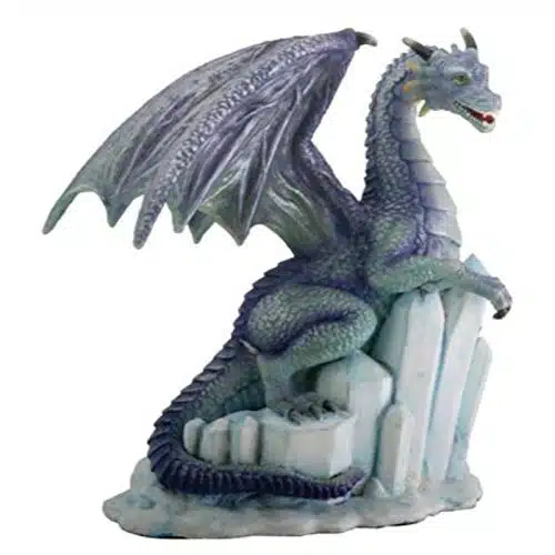 SUMMIT COLLECTION Winter Dragon on Ice Fantasy Figurine Decoration Decor Collectible