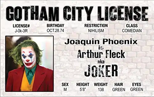 Signs Fun Joaquin Phoenix Joker Id Driver's License