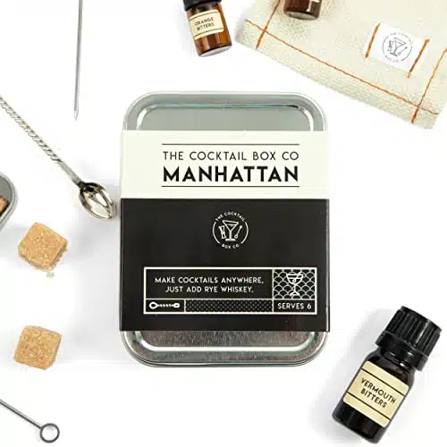 The Cocktail Box Co. Manhattan Cocktail Kit   Premium Cocktail Kits   Make Hand Crafted Cocktails. Great Gifts for Him or Her Cocktail Lovers (Kit)