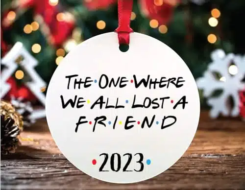 The One Where We All Lost A Friend Christmas Ornament, Chandler Memorial Gift, Friends Tv Show Fan Christmas Gift Friends Fan Gift (Single Sided Aluminum)