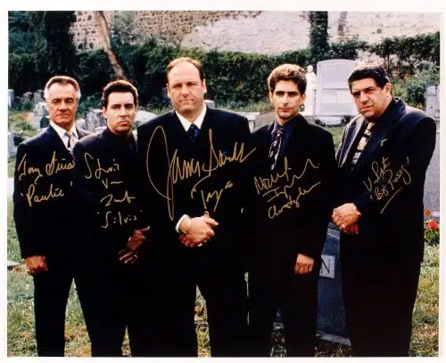 The Sopranos cast reprint signed photo RP James Gandolfini