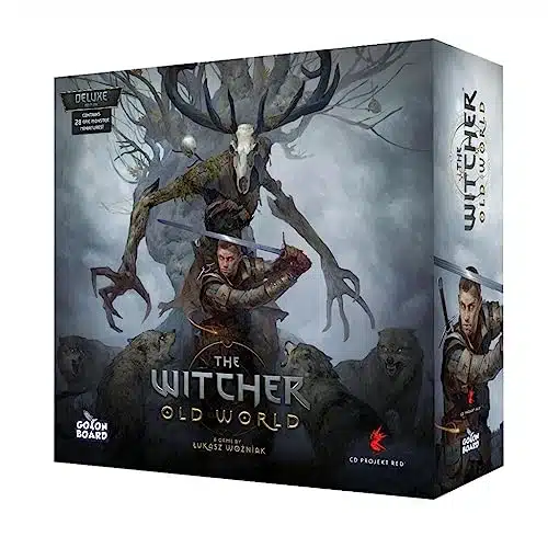 The Witcher Old World Deluxe Edition Board Game  Fantasy Game  Competitive Adventure Game  Strategy Game for Adults  Ages +  Players  Average Playtime inutes  Made by Go On Board
