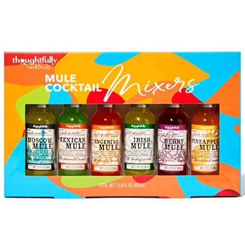 Thoughtfully Cocktails, Mule Master Cocktail Mixer Set, Vegan and Vegetarian, Flavors Include Moscow, Berry and more, Set of (Contains No Alcohol)