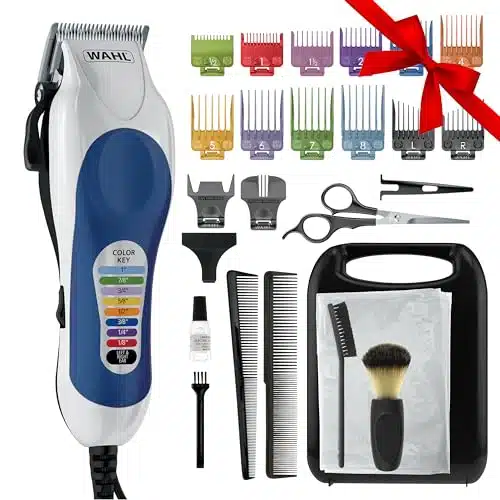Wahl Clipper USA Color Pro Complete Haircutting Kit with Easy Color Coded Guide Combs   Corded Clipper for Hair Clipping & Grooming Men, Women, & Children   Model