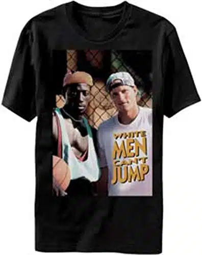 White Men Can't Jump Men's White Men Poster Graphic T Shirt, Black, Large