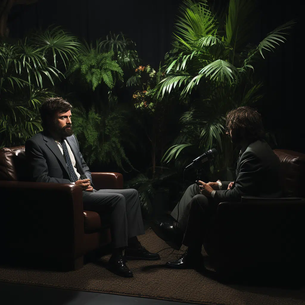 between two ferns