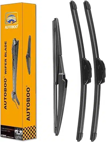 AUTOBOO +indshield Wipers with Rear Wiper Blade Replacement for Dodge Durango , Jeep Grand Cherokee Original Factory Quality (Pack of )
