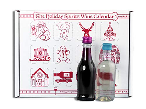 Advent Calendar for Alcohol & Adults  Gift Booze & Wine for Christmas  Great White Elephant & Holiday Party Hostess Present Idea  Alcohol Not Included (, Wine)