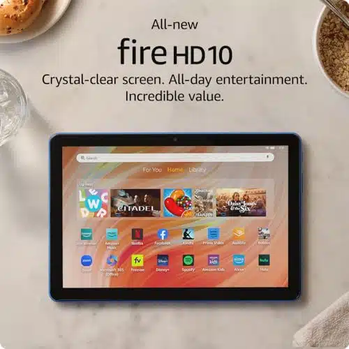 All new Amazon Fire HD tablet, built for relaxation, vibrant Full HD screen, octa core processor, GB RAM, latest model (release), GB, Ocean