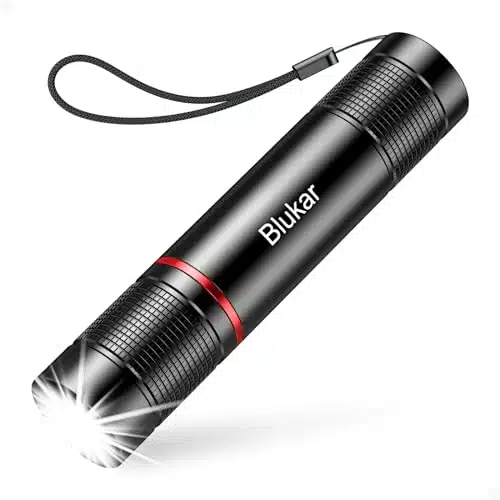 Blukar Flashlight Rechargeable, L High Lumens Tactical Flashlight,Super Bright Small LED Flash Light Zoomable,Adjustable Brightness,Long Lasting for Camping,Outdoors,Christmas Gifts Men&Women
