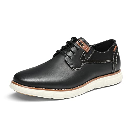 Bruno Marc Men's Oxford Dress Sneakers Business Casual Leather Dress Shoes Purpose Black US