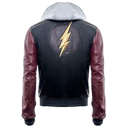 Epic Outfit Men's Flash Ezra Miller Biker Jacket Dominate the Road in Exhilarating Leather (as, alpha, x_l, regular, regular)