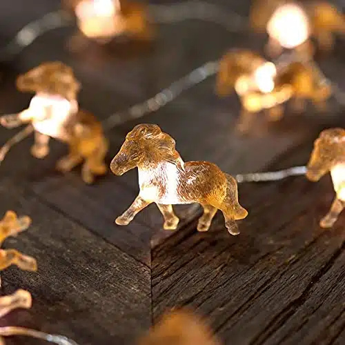 Fairy Pony String Lights Unique Decorative Lights Horse Gifts for Girls Cute Lights LEDs ft Battery Operated for Birthday Horse Lover Xmas Thanksgiving Decor