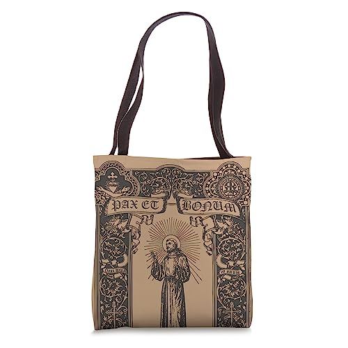 Franciscan Spirituality Pax et Bonum St Francis of Assisi Tote Bag