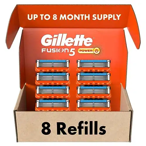 Gillette FusionPower Razor Blade Refills, Count, Lubrastrip for a More Comfortable Shave for Men