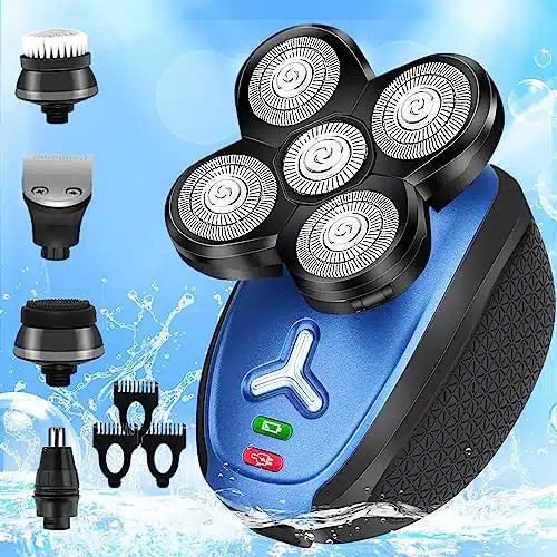 Head Shaver for Bald Men,in Bald Head Shavers for Men Cordless,Waterproof WetDry Head Mens Electric Razor for Head Face Shaving, USB Mans Grooming Kit Rechargeable,Rotary Shaver Gift for Men