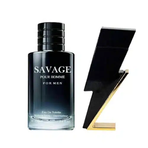 INSPIRE SCENTS Savage Pour Homme & Cool Boy Cologne (Impression of Badboy and savage) Combo Set, Eau De Toilette for All Skin Types, Fl Oz Each (Pack of ) Clashoky