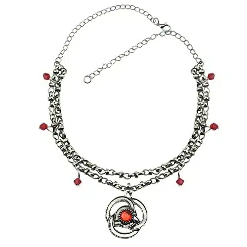 KANGSHUN American Movie Princess Rhaenyra Targaryen Red Ruby Necklace Pendant Fashion Jewelry chrismas Gifts (N)