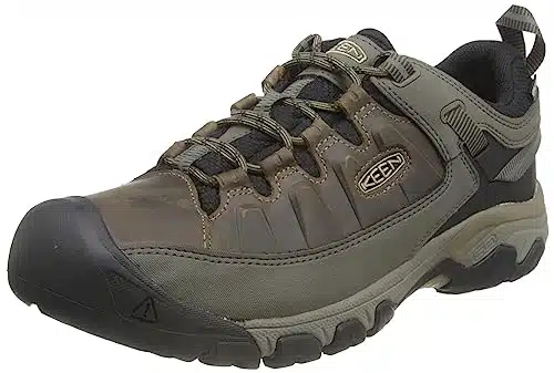 KEEN Men's Targhee Low Height Waterproof Hiking Shoes, Bungee CordBlack,