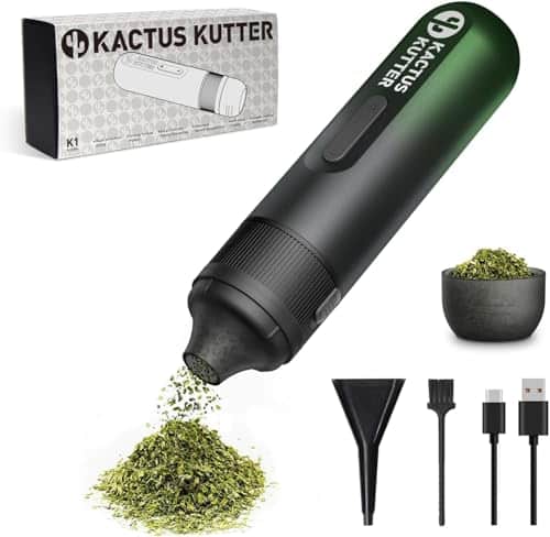 KactusKutter KElectric Herb Grinder Battery Powered Automatic Portable Herb Grinder Holds up to Gram (Shadowed Emerald)