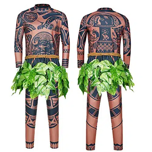 Maui Tattoo Cosplay CostumePants Halloween Cosplay Costume Maui Costume Adult Men (Brown, XX Large)