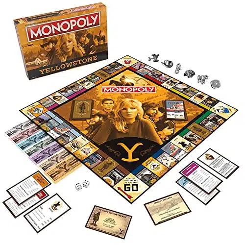Monopoly Yellowstone  Buy, Sell, Trade Spaces Featuring Locations from The Paramount Network Show  Collectible Classic Monopoly Game  Officially Licensed, Yellowstone Game & Merchandise, players