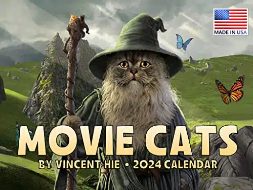 Movie Cats by Vincent Hie Calendar Pop Culture Calander Wall Monthly onth