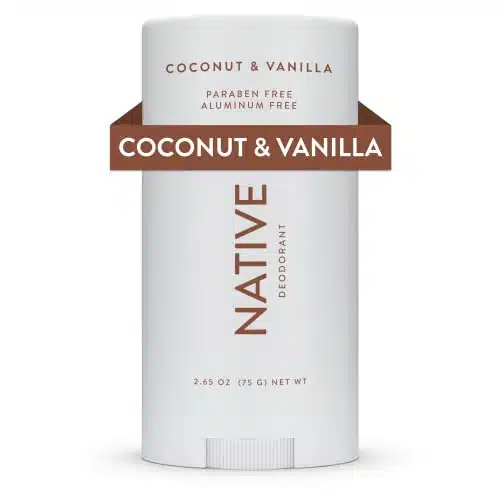 Native Deodorant  Natural Deodorant for Women and Men, Aluminum Free with Baking Soda, Probiotics, Coconut Oil and Shea Butter  Coconut & Vanilla