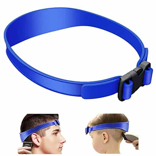 Neckline Shaving Template and Hair Trimming Guide, Adjustable Curved Silicone Haircut Band for DIY Home Haircuts   Buzz, Fade and Taper Guide for Clippers