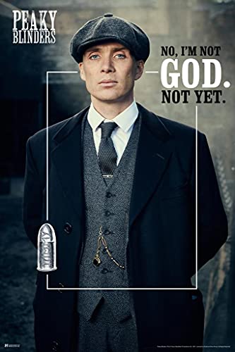 Peaky Blinders Poster Tommy Shelby I'm Not God Not Yet Cillian Murphy Peaky Blinders Merch Peaky Blinders Print Shelby Company Limited Tommy TV Show Cool Wall Decor Art Print