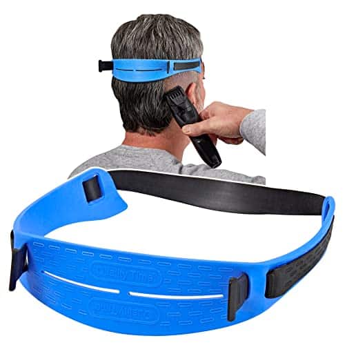 Quality Time Fade Guide and Neck Hair Adjustable Template, Hands Free, DIY Haircut Tool for Fade, Taper and Buzz Hair Trimming and Clipping. Made in USA. Patent Pending